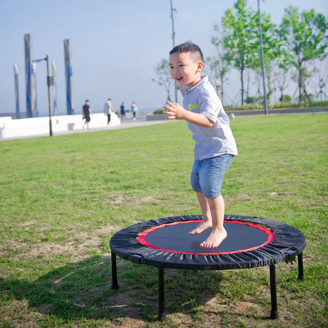 40 Inch Mini Exercise Trampoline-Indoor Fitness Rebounder Trampoline Safety Pad