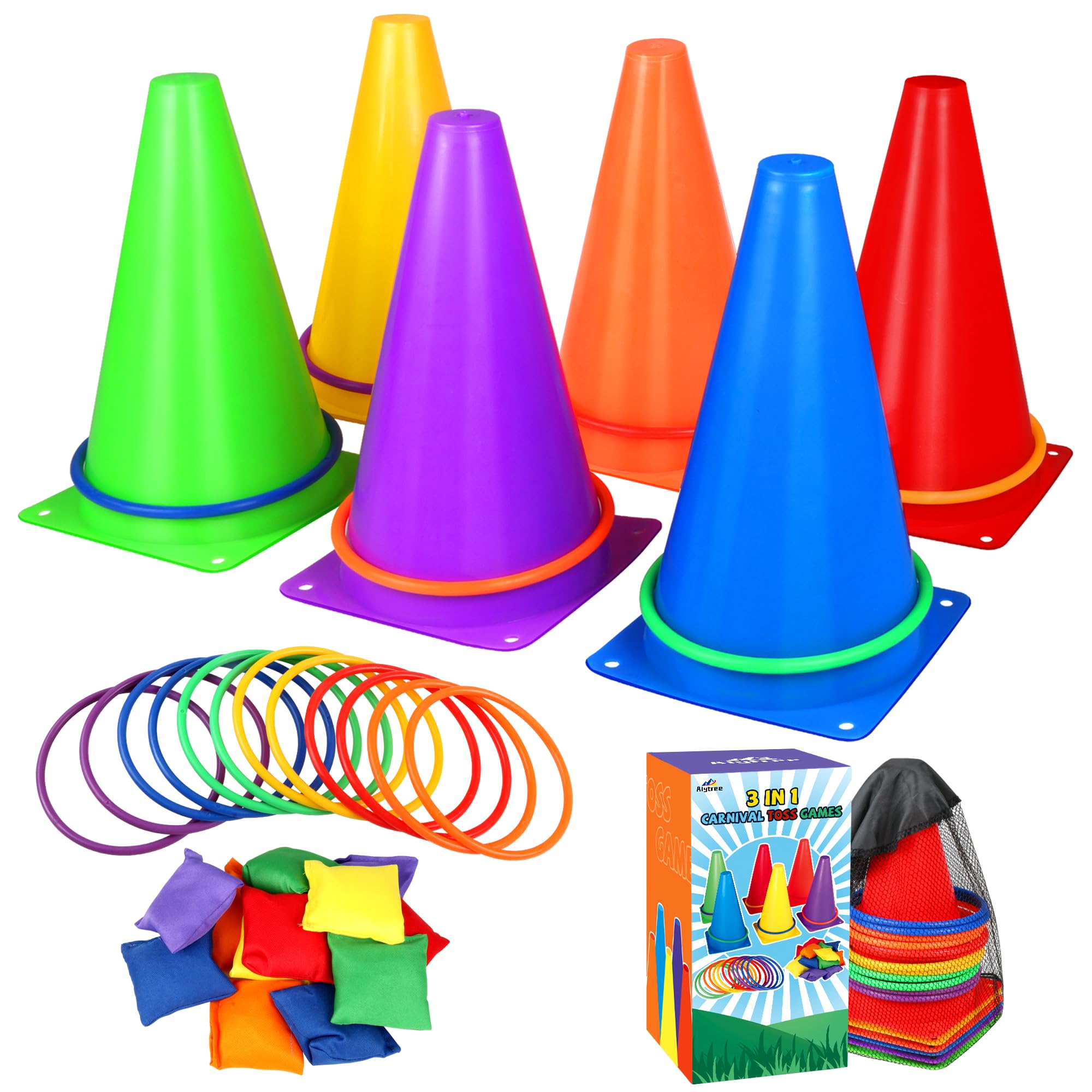 Gross Motor Activity Set — Rings, Cones & Bean Bags | Pediatric OT Tools