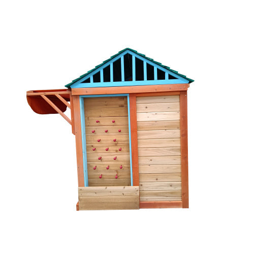 4-in-1 Outdoor Wooden Game House — OT-Recommended Imaginative Play Structure for Executive Function & Language Development