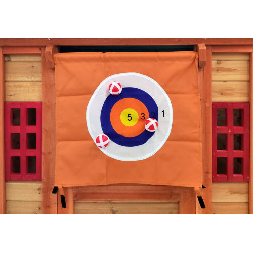 4-in-1 Outdoor Wooden Game House — OT-Recommended Imaginative Play Structure for Executive Function & Language Development