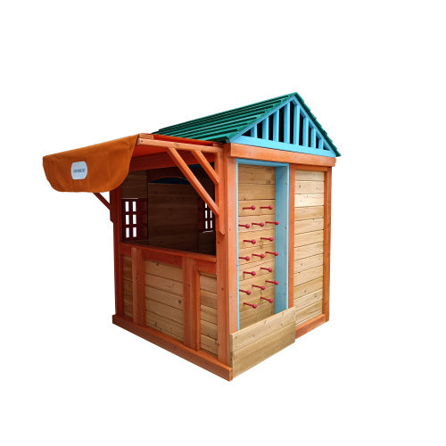 4-in-1 Outdoor Wooden Game House — OT-Recommended Imaginative Play Structure for Executive Function & Language Development