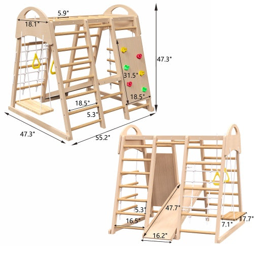 7-in-1 Indoor Jungle Gym for Kids, Ages 2–6