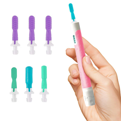 Sensory Chew Kit for Kids — OT-Recommended Oral Motor Tool with 7 Jaw Tips for Autism, ADHD & Oral Sensory Seeking (Pink)