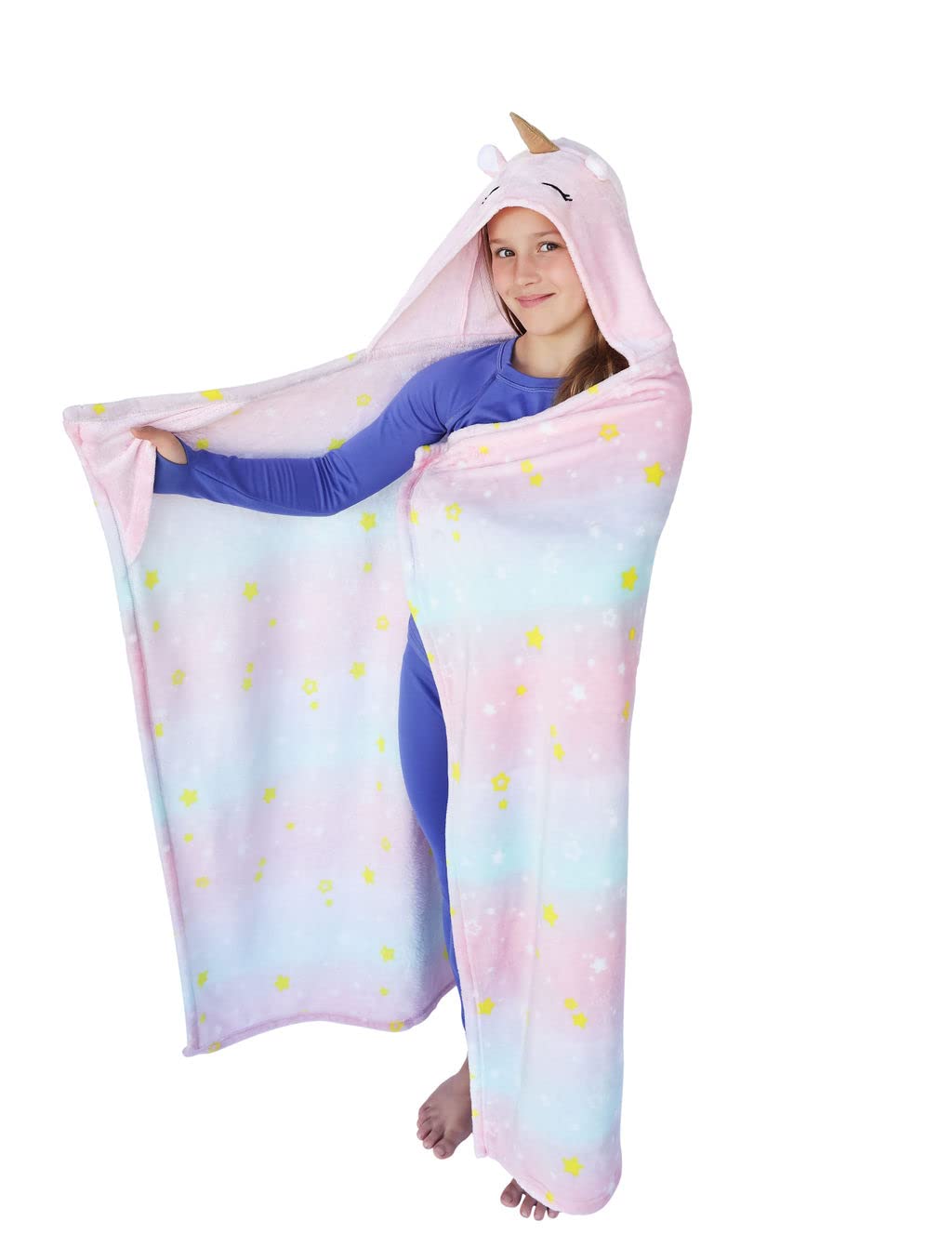 Unicorn Hooded Sensory Blanket — OT-Recommended Wearable Calming Throw for Sensory Seeking & Anxiety