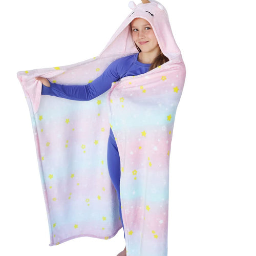 Unicorn Hooded Sensory Blanket — OT-Recommended Wearable Calming Throw for Sensory Seeking & Anxiety