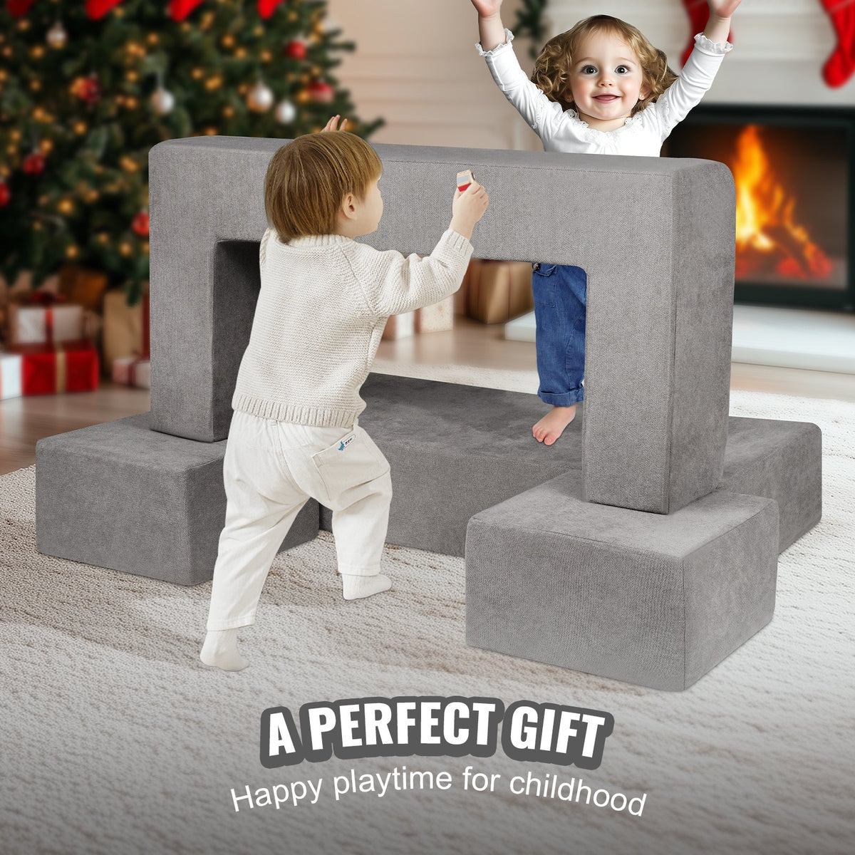 4-Piece Modular Sensory Sectional — Compact Foam Set
