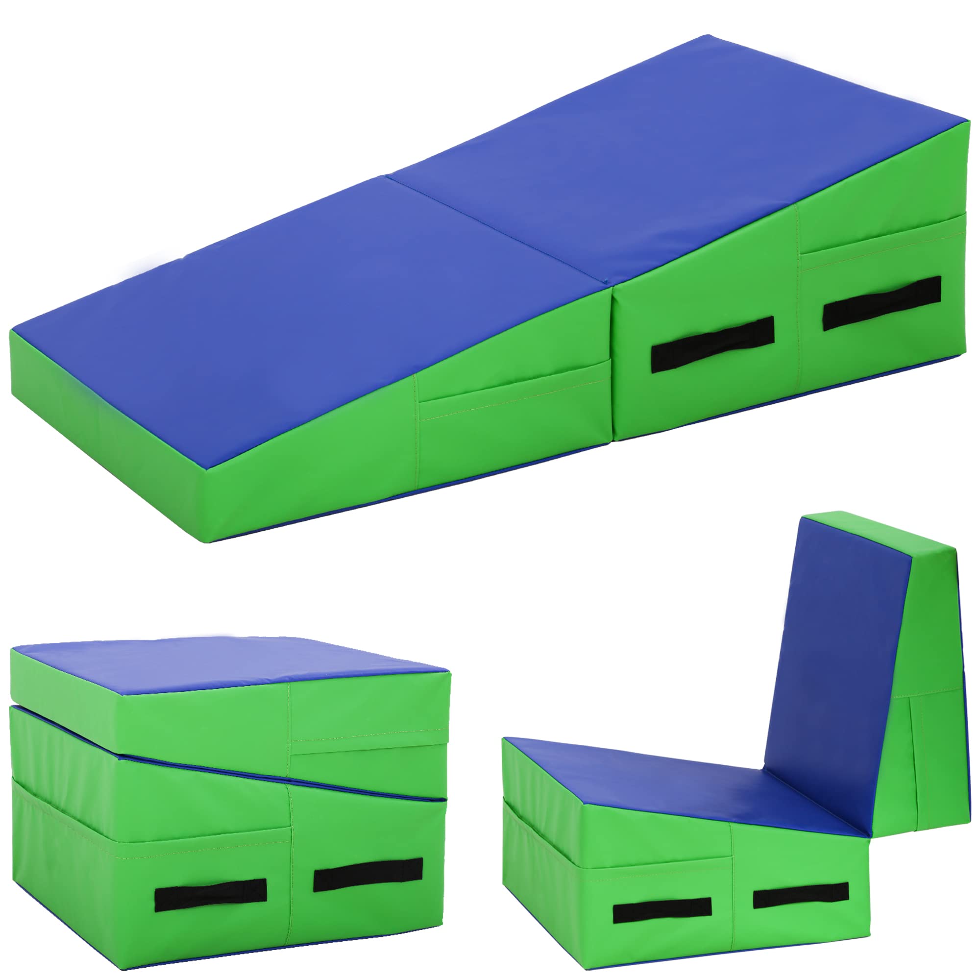 Cheese Wedge Balance Mat — OT-Recommended Foldable Sensory Gym Mat for Vestibular & Proprioceptive Play