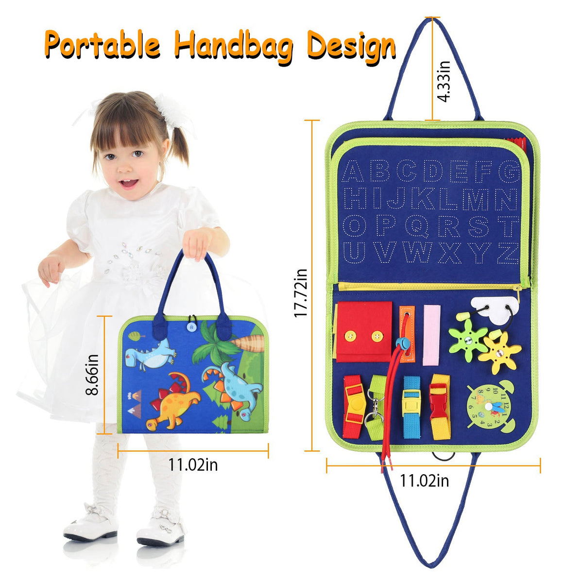 Kids Busy Board — Montessori Sensory Activity Board