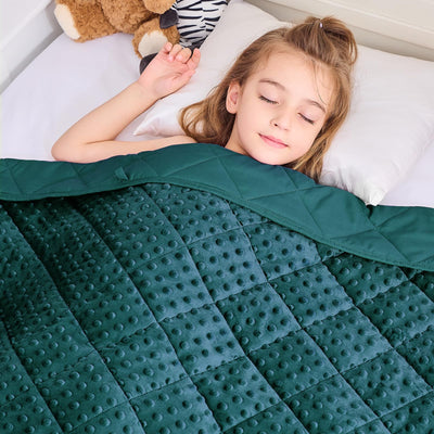 Reversible Weighted Blanket — 3 lb Cooling & Warm Minky Deep Pressure Blanket for Kids (36"x48")