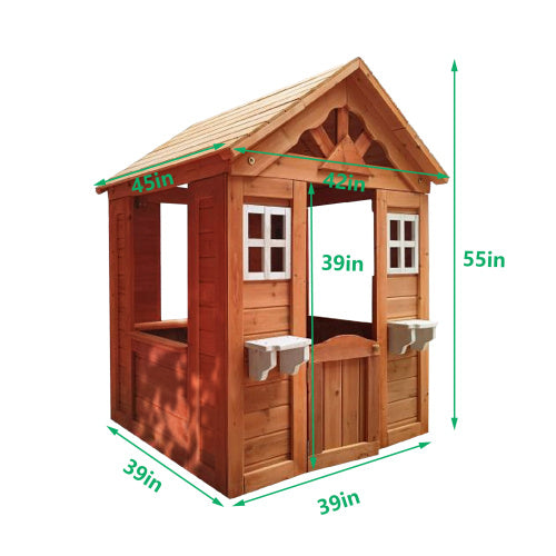 Children's Wooden Playhouse — OT-Recommended Compact Cottage for Imaginative Play & Backyard Starters
