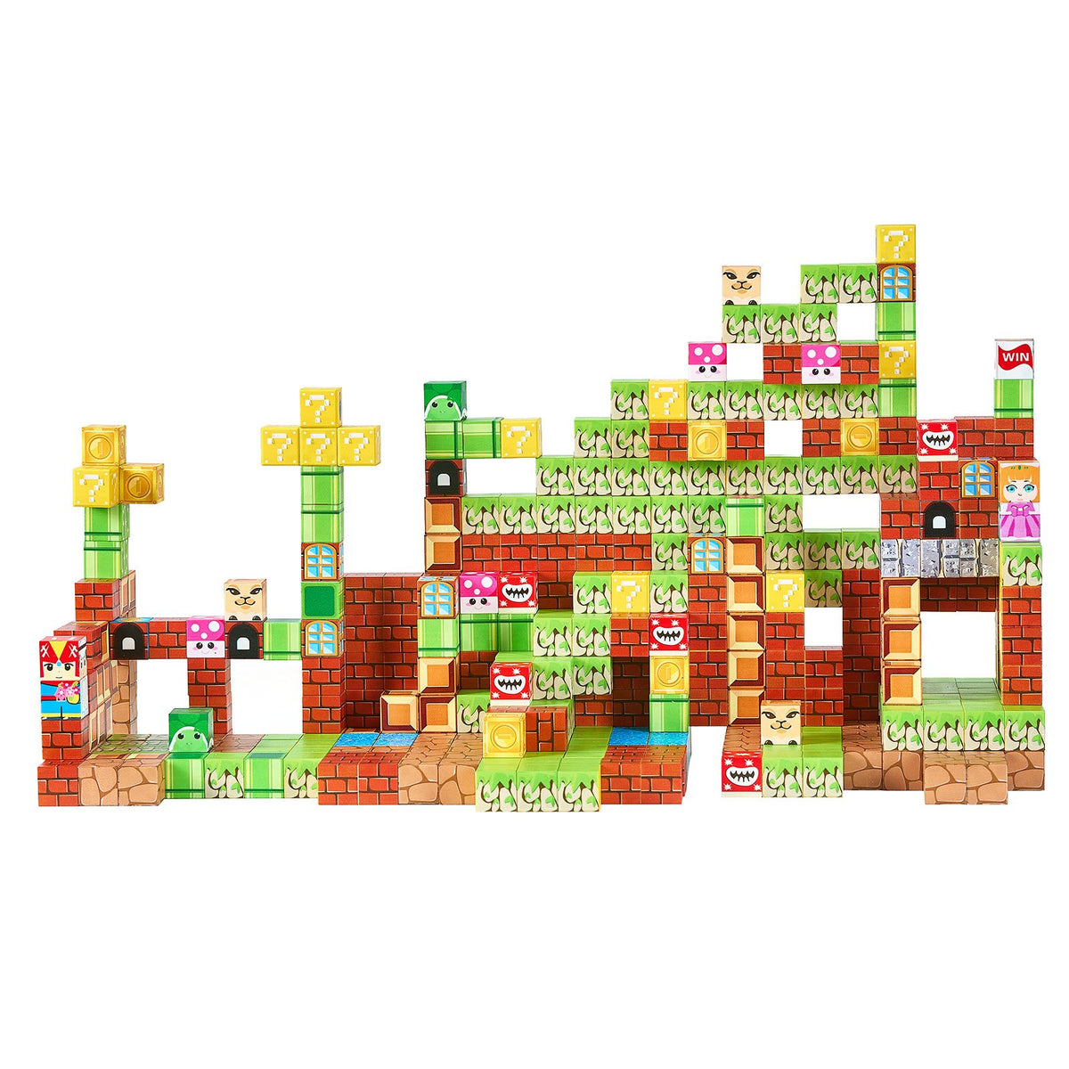 Classic Castle magnetic cube building blocks set, 100 pieces – main product photo