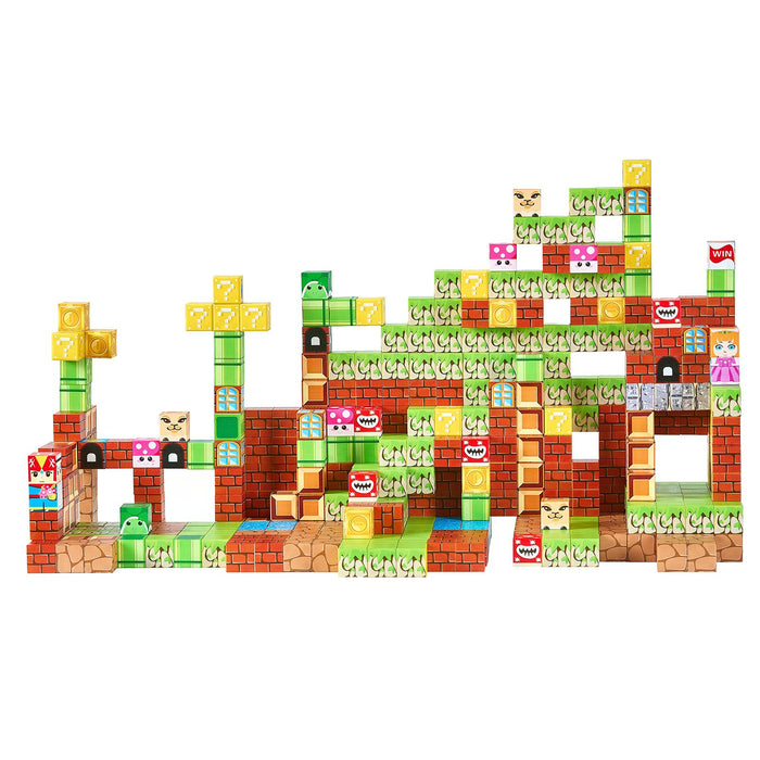 Classic Castle magnetic cube building blocks set, 100 pieces – main product photo