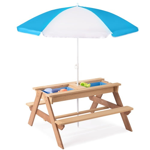 3-in-1 Kids Outdoor Picnic Table — OT-Recommended Outdoor Ritual Anchor for Meals, Art & Screen-Free Family Time