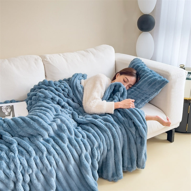 Soft Flannel Throw Blanket — 71×79 in