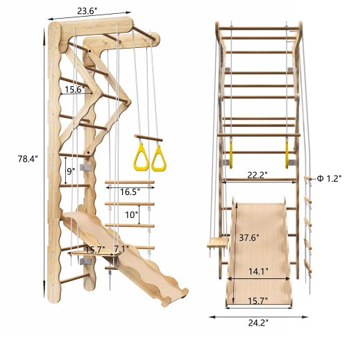 7-in-1 Montessori Indoor Climbing Gym for Kids, Ages 2–6