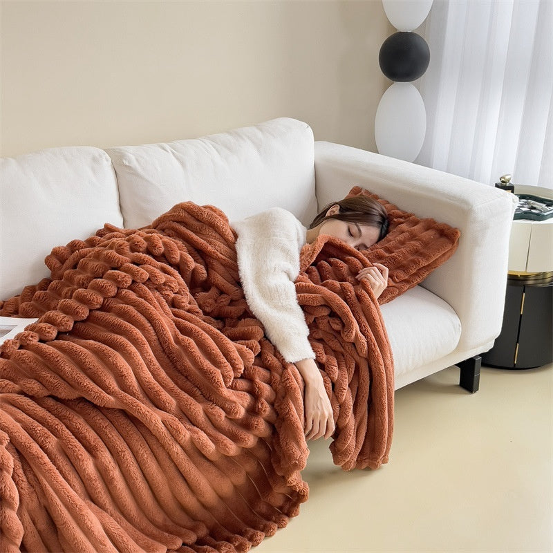 Soft Flannel Throw Blanket — 71×79 in