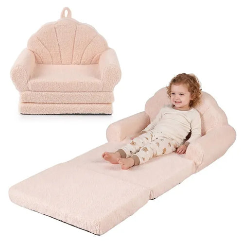 Flip-Open Kids Lounger — Beige