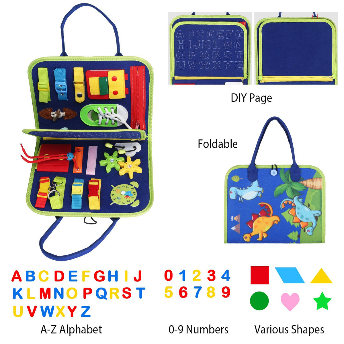 Kids Busy Board — Montessori Sensory Activity Board