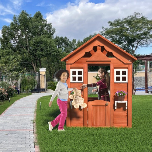 Children's Wooden Playhouse — OT-Recommended Compact Cottage for Imaginative Play & Backyard Starters
