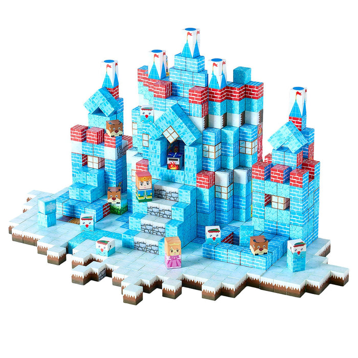 Glacier Ice Castle magnetic cube building blocks set, 150 pieces – main product photo