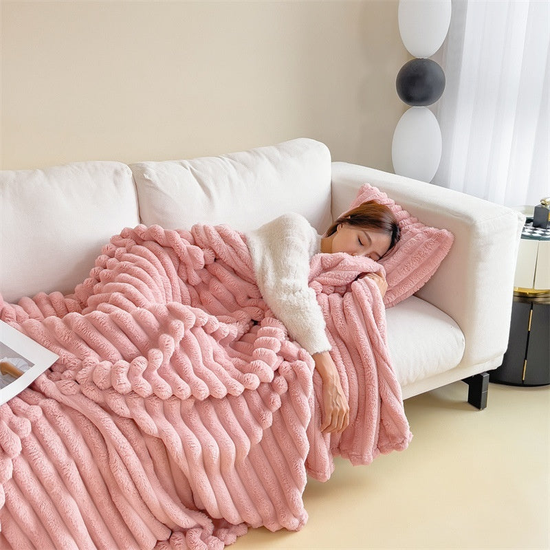 Soft Flannel Throw Blanket — 71×79 in