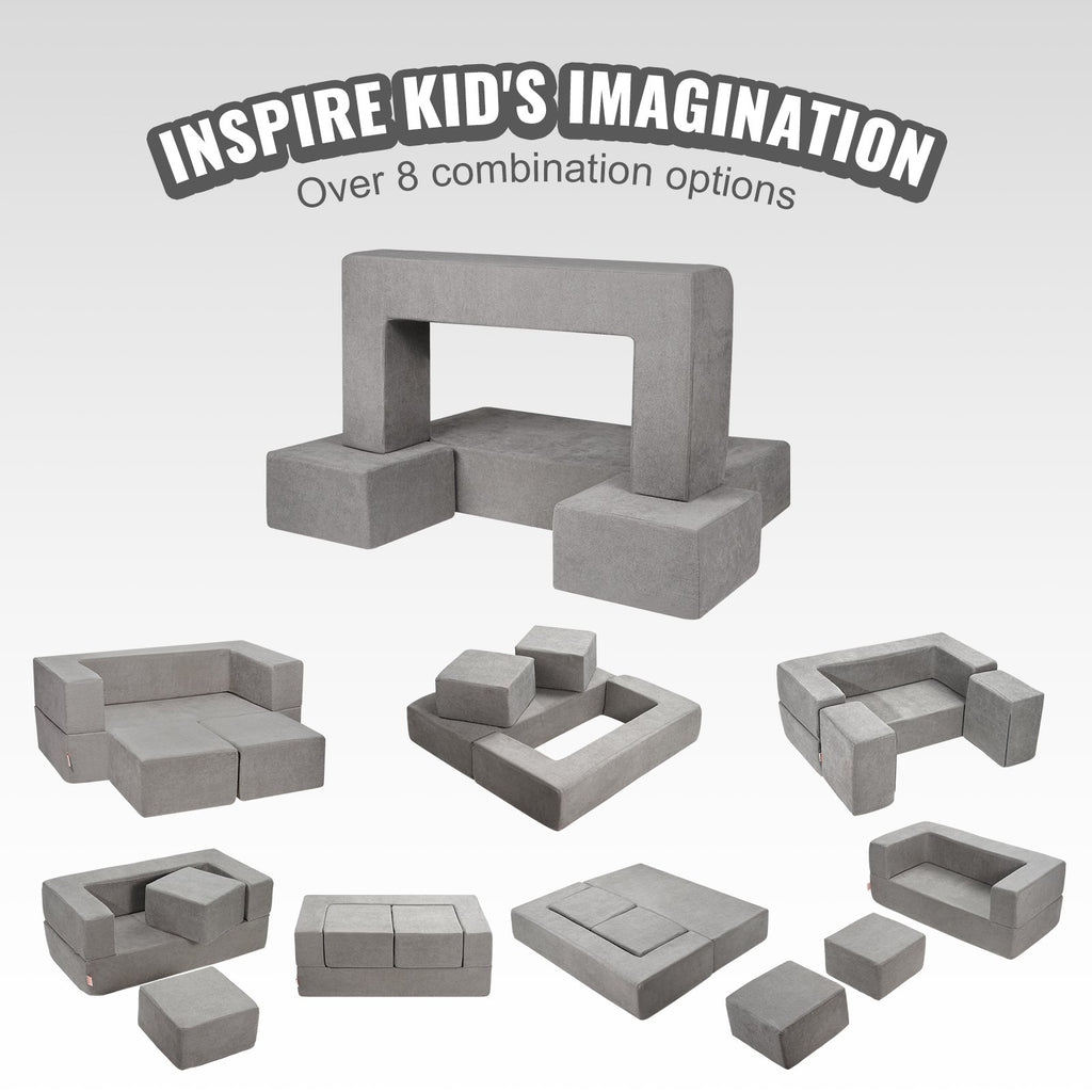 4-Piece Modular Kids Sectional for Sensory Input & Creative Building