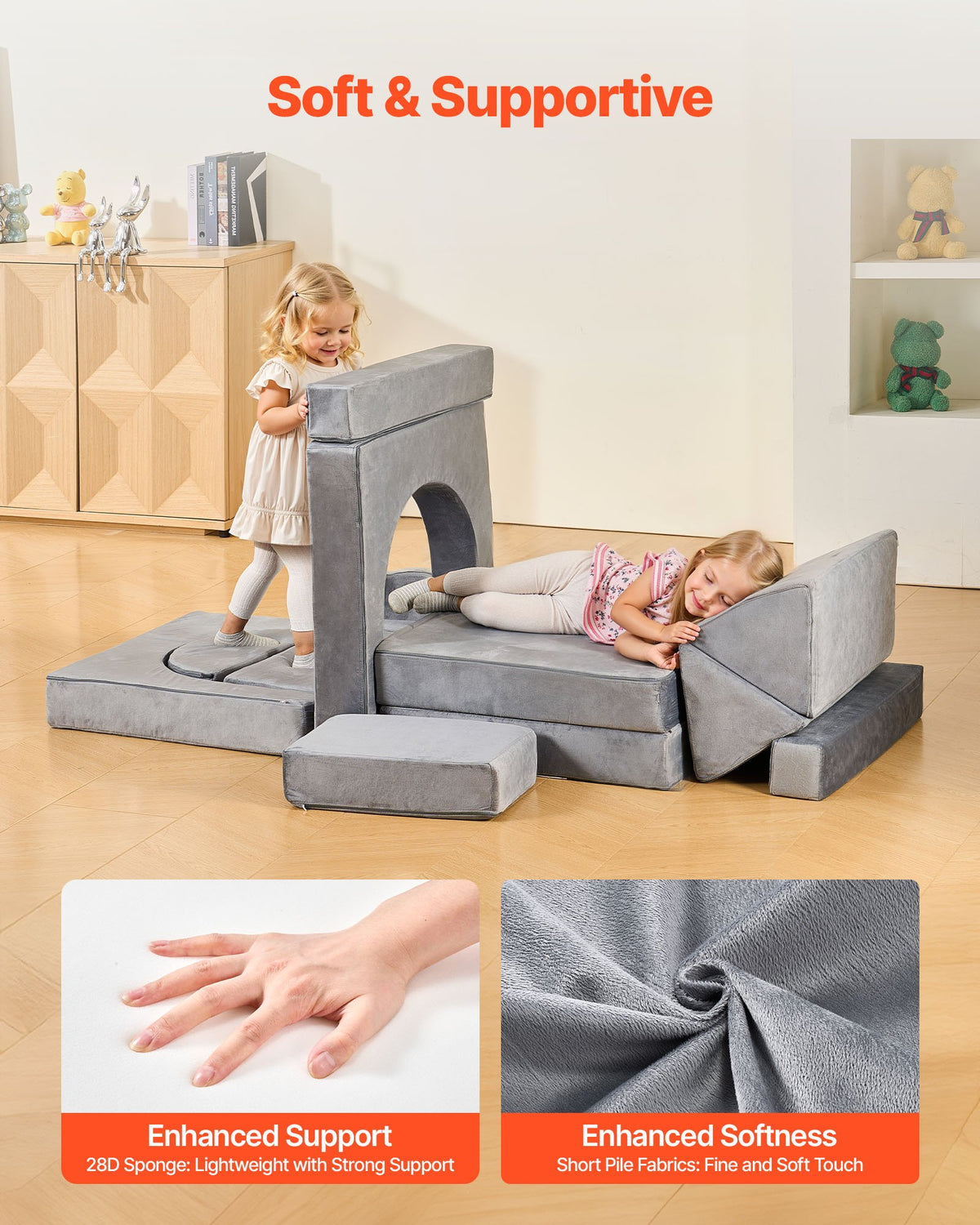 Modular Sensory Play Couch — Kid-Sized Convertible Set