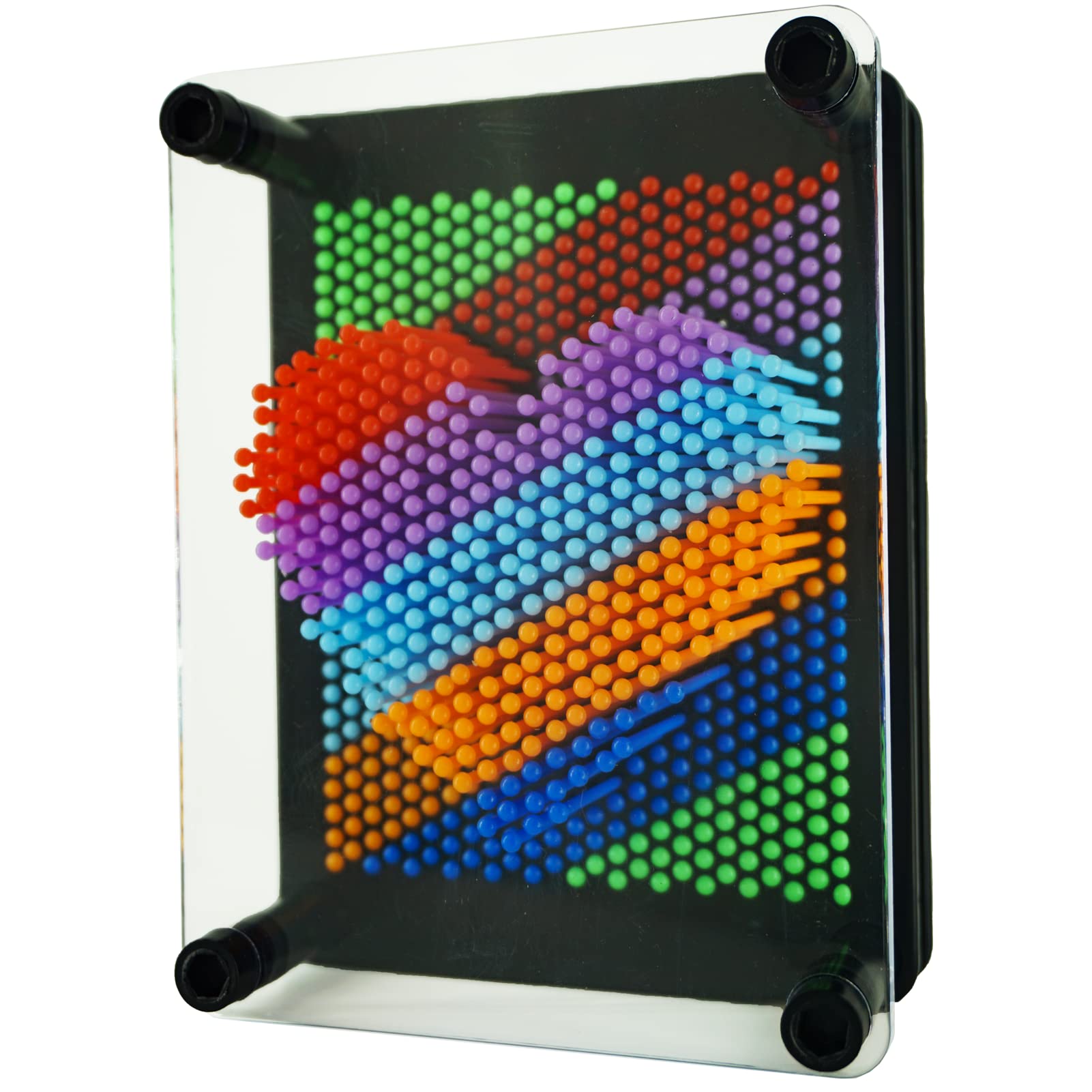 3D Pin Art Sensory Toy Size 5x3.7 Inches Needles Pin Impression Toy Intellectual Fun Rainbow Toys Rainbow