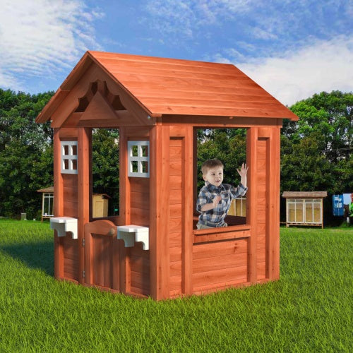 Children's Wooden Playhouse — OT-Recommended Compact Cottage for Imaginative Play & Backyard Starters