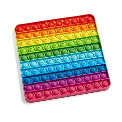 Hundred Board Sensory Bubble Popper Pop Fidget Toys for Kids Multiplication Board Math Manipulatives Kindergarten Fine Motor Toys Fidgets for Classroom Calm Down Corner Supplies