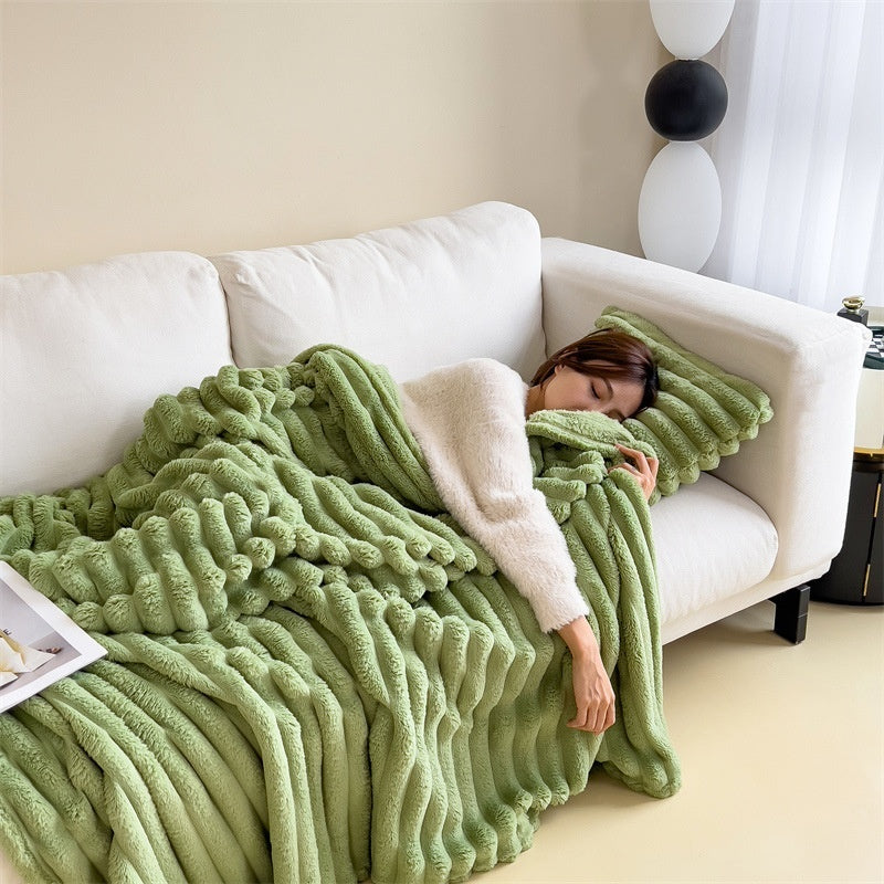 Soft Flannel Throw Blanket — 71×79 in