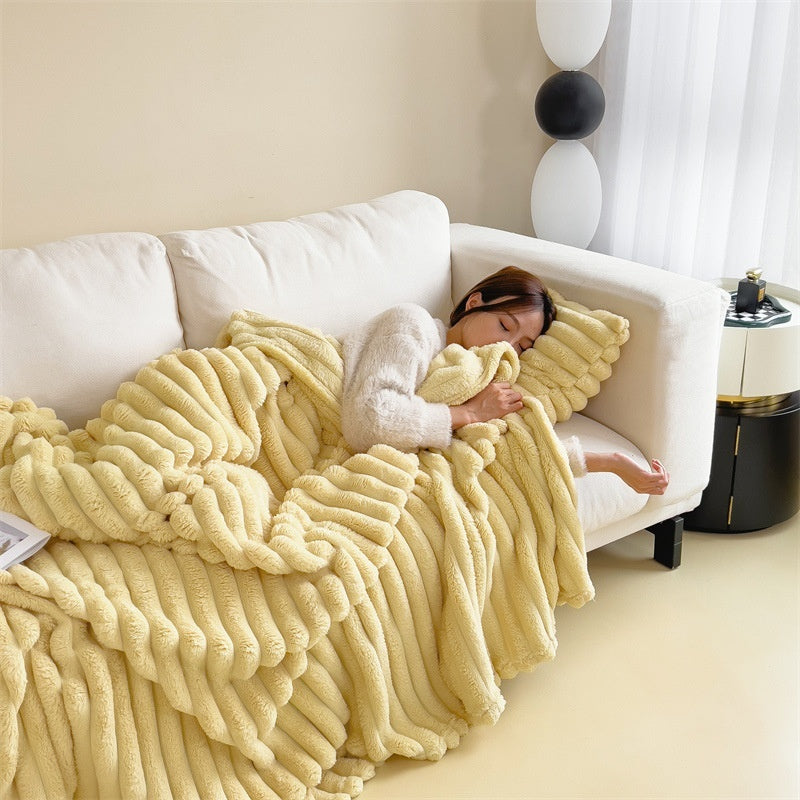 Soft Flannel Throw Blanket — 71×79 in