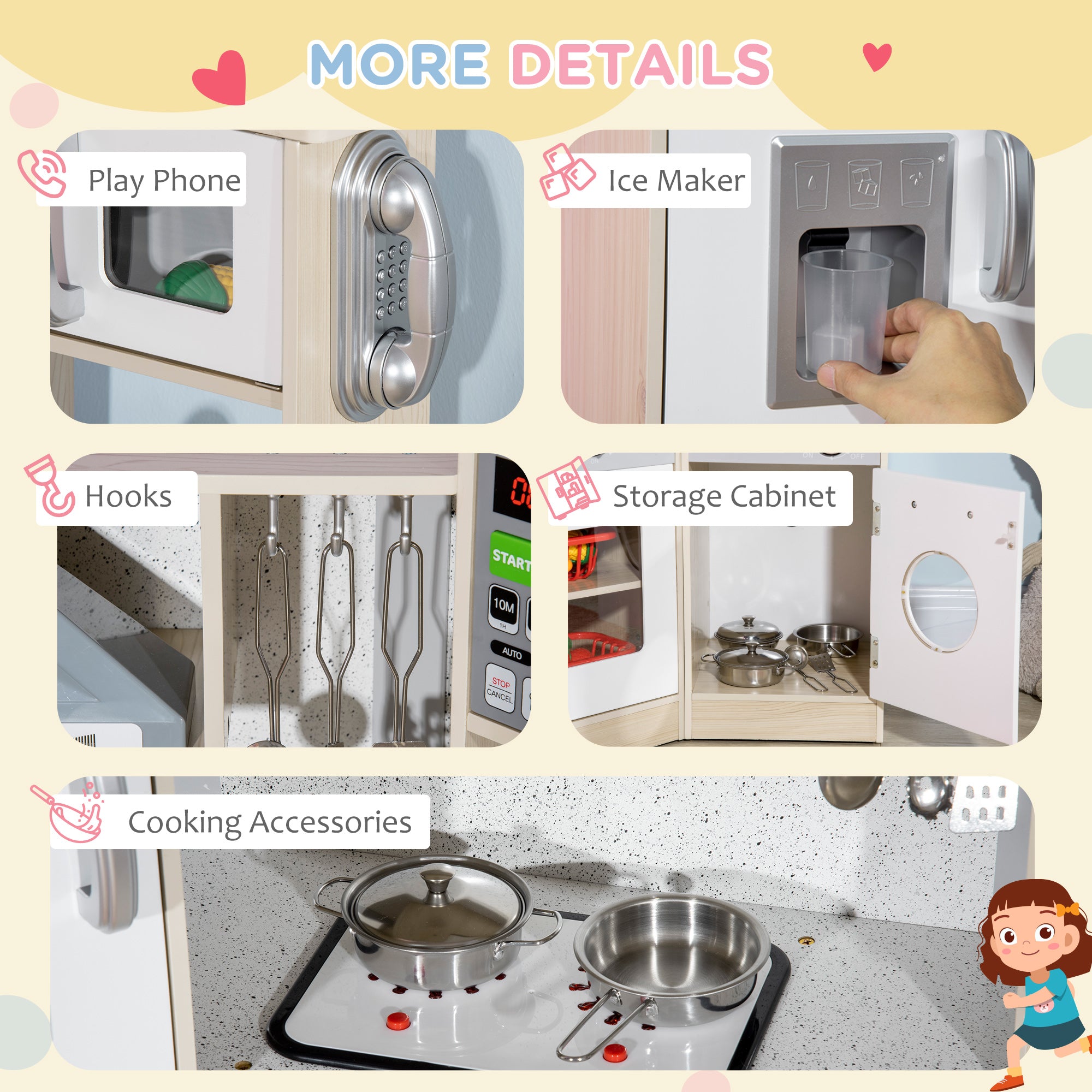 Little Chef's Corner Kids Play Kitchen — OT-Recommended Pretend Cooking for Fine Motor, Language & Food Familiarity