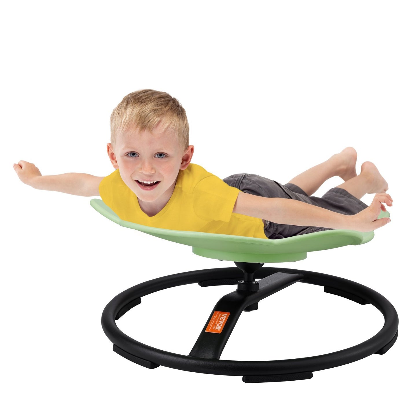 Elephant Kids Swivel Chair, 220 LBS Capacity, Autistic Kids Sensory Toy Chair With Non-Slip Metal Base, Toddler Sit And Spin Chair For Coordination Balance Focus Green