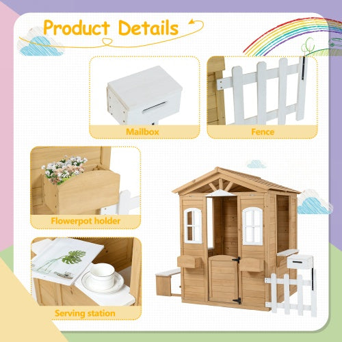 Premium Outdoor Wooden Playhouse — OT-Recommended Cottage for Imaginative Play & Backyard Autonomy