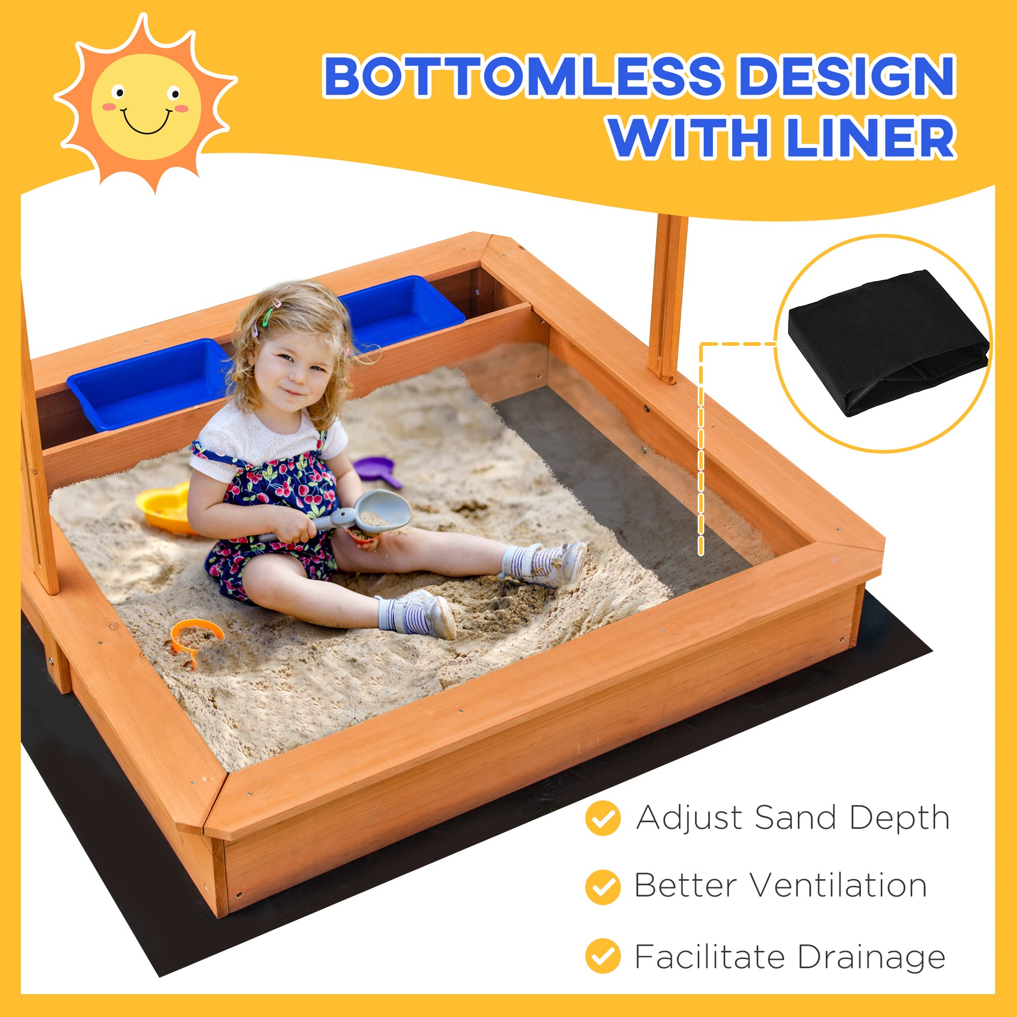 Wooden Sensory Sandbox — OT-Recommended Outdoor Tactile Play Station for Kids Ages 3–7