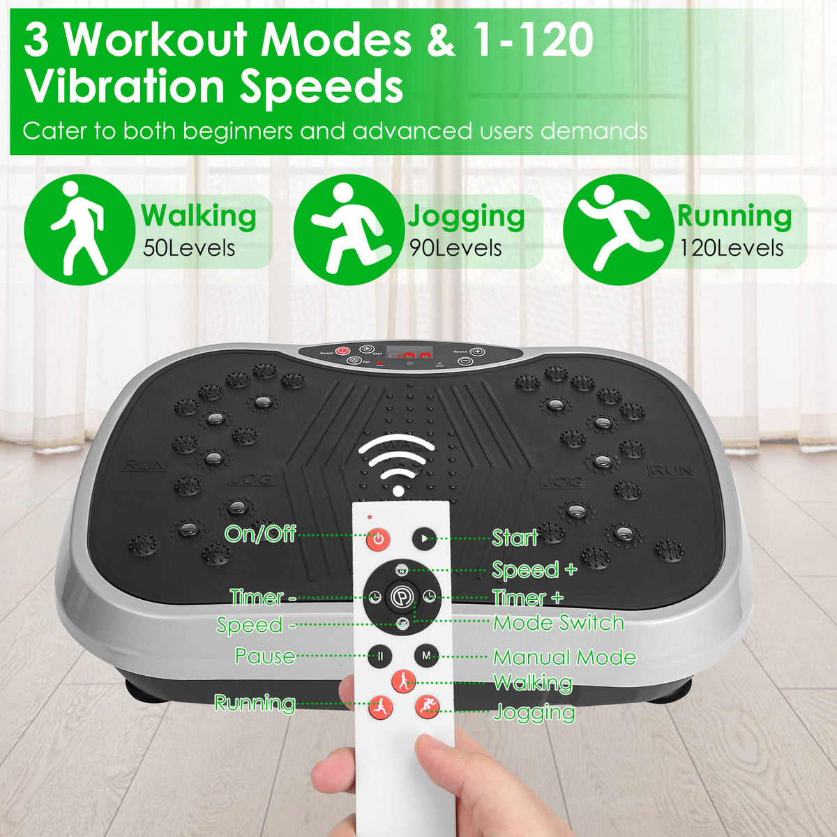 Whole-body sensory vibration platform with remote control — view 1